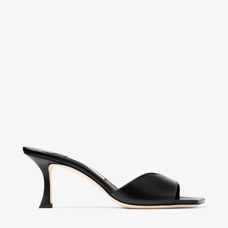 Skye 70 | Black Leather Sandals | JIMMY CHOO