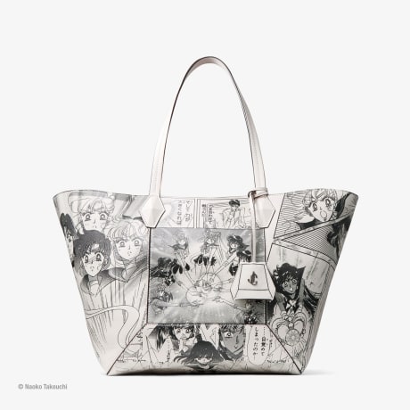 Sailor Guardians Diamond Tote/M | White Leather Tote | JIMMY