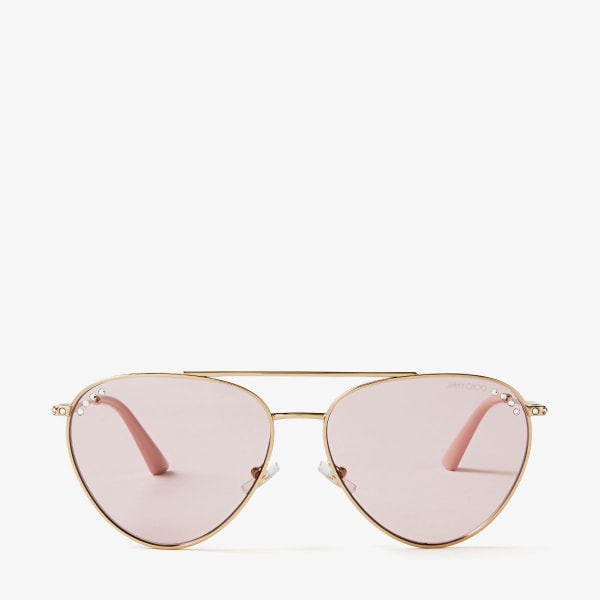Pink aviator sunglasses for women best sale