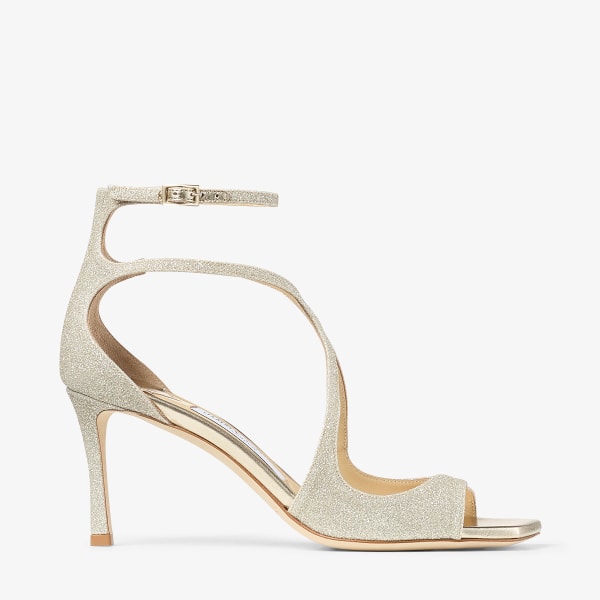 Azia 75 Sandales a paillettes platine givre JIMMY CHOO FR