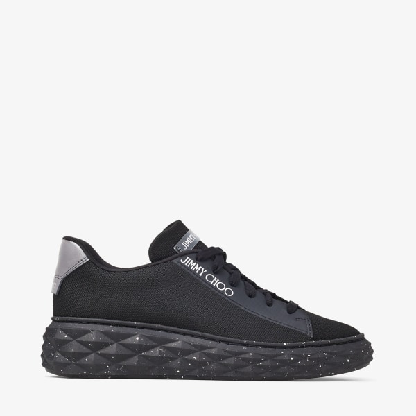 DIAMOND LIGHT MAXI F Baskets basses en maille noire a plateforme Collection Printemps 2023 JIMMY CHOO