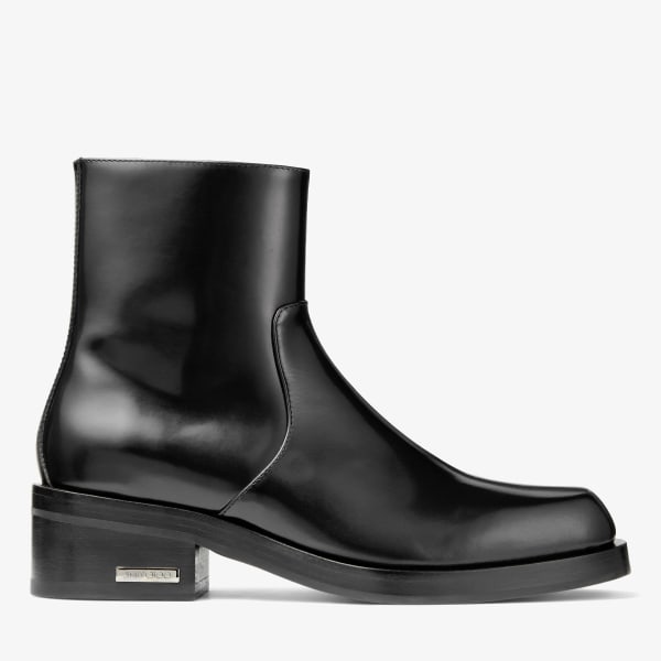 ELIAS ZIP BOOT | Black Calf Leather Zip Boots | Autumn Collection 