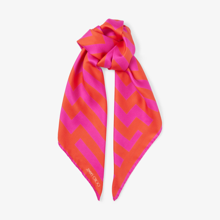 ASYOU monogram head scarf in pink