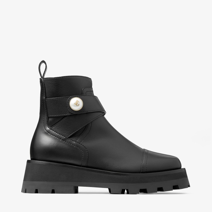 ELIAS ZIP BOOT | ブラック カーフレザー・ジップアップブーツ | 2023年オータムコレクション | ジミー チュウ JP