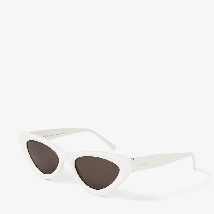 Sunglasses: Cat Eye Sunglasses, acetate & glass pearls — Fashion | CHANEL