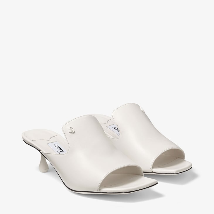 White designer mules clearance