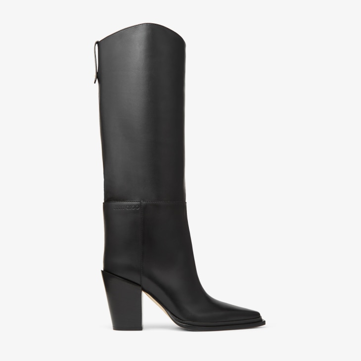 JIMMY CHOO Louella 100 Ankle Boot, Black Crushed Stretch Velvet – OZNICO