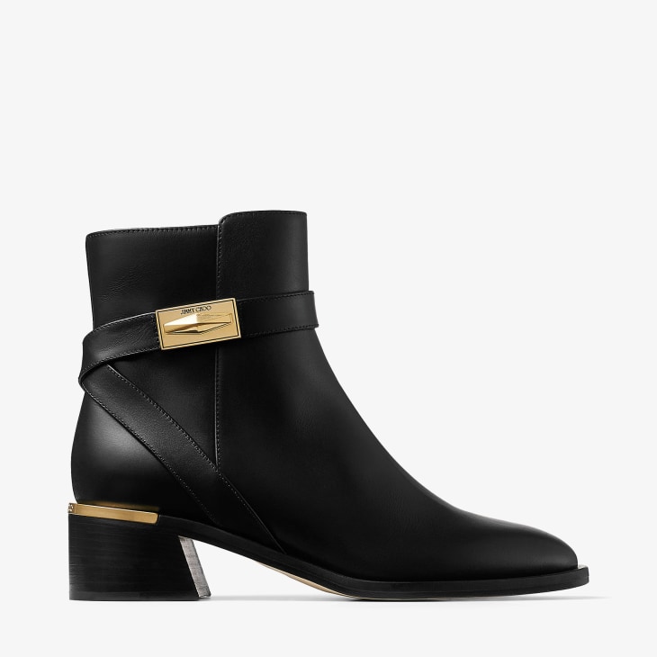 Women s Designer Boots Black Leather Boots JIMMY CHOO