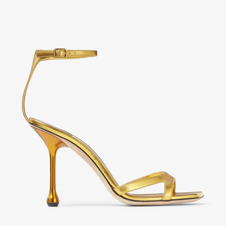 Gold designer top shoes