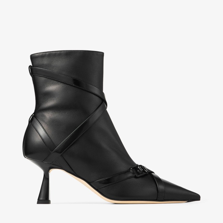 Women s Designer Boots Black Leather Boots JIMMY CHOO