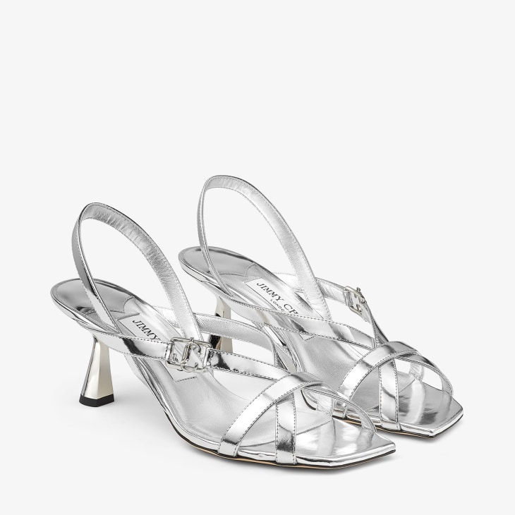 Jimmy Choo Anise 75mm Metallic Leather Mules - Farfetch