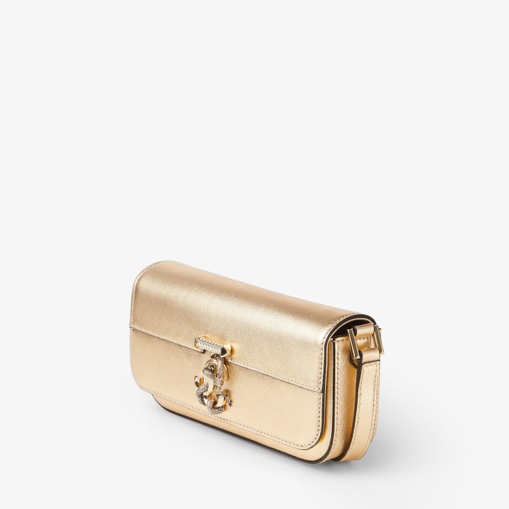 Dionysus super mini bag in gold lamé leather | GUCCI® LU