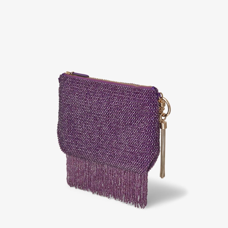 WOVEN SEQUIN BAG - Purple