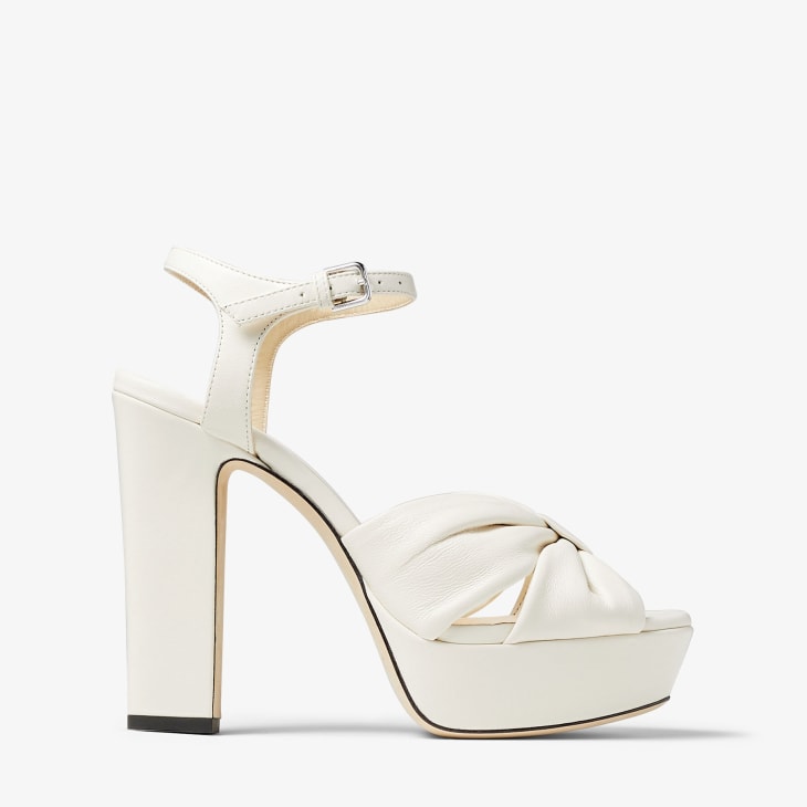 Stella Platform Heels - White – Aashi.Co