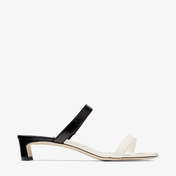 Mi Piaci - White Mule Sandals on Designer Wardrobe