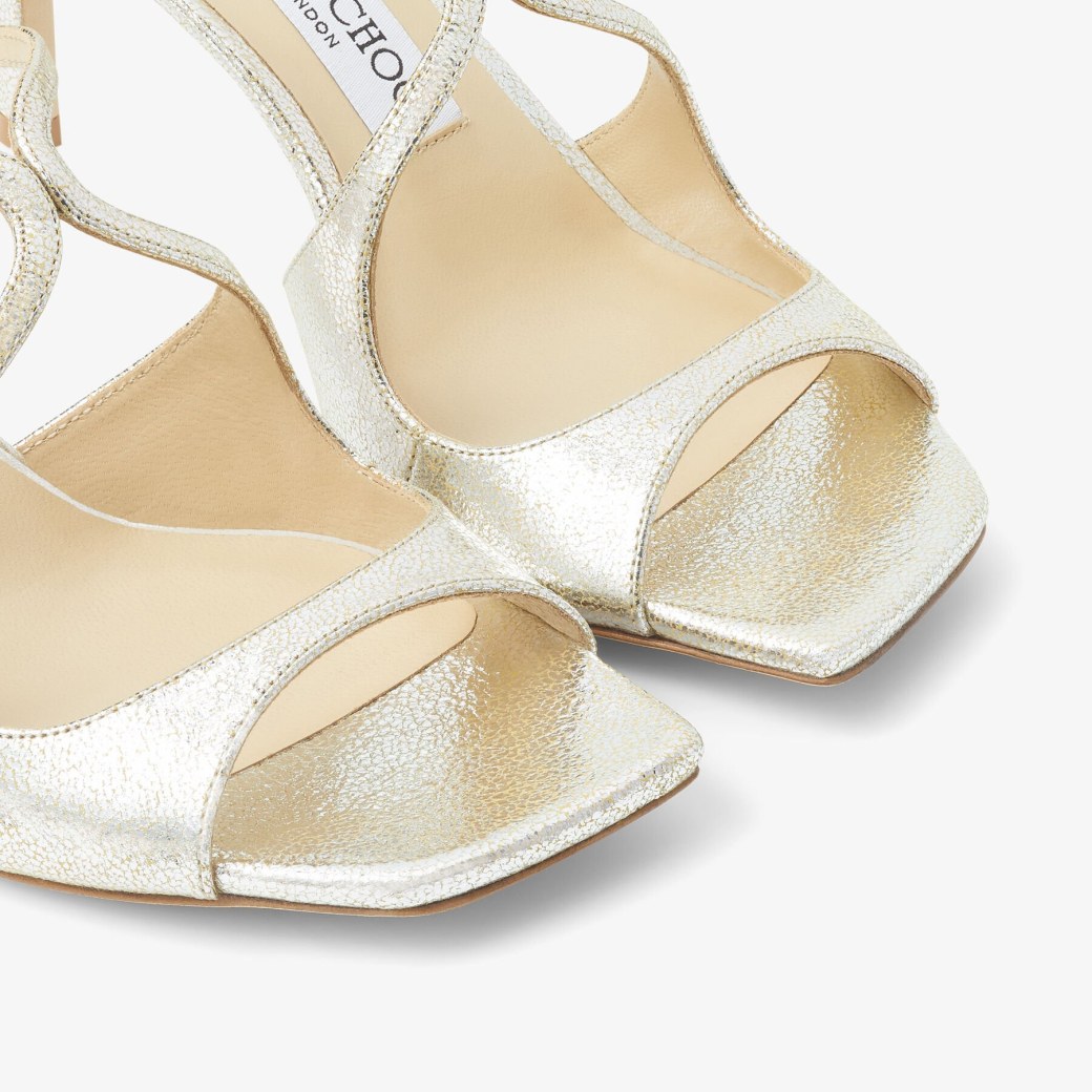 Champagne Glitter Leather Mules ANISE 75 Spring 2022