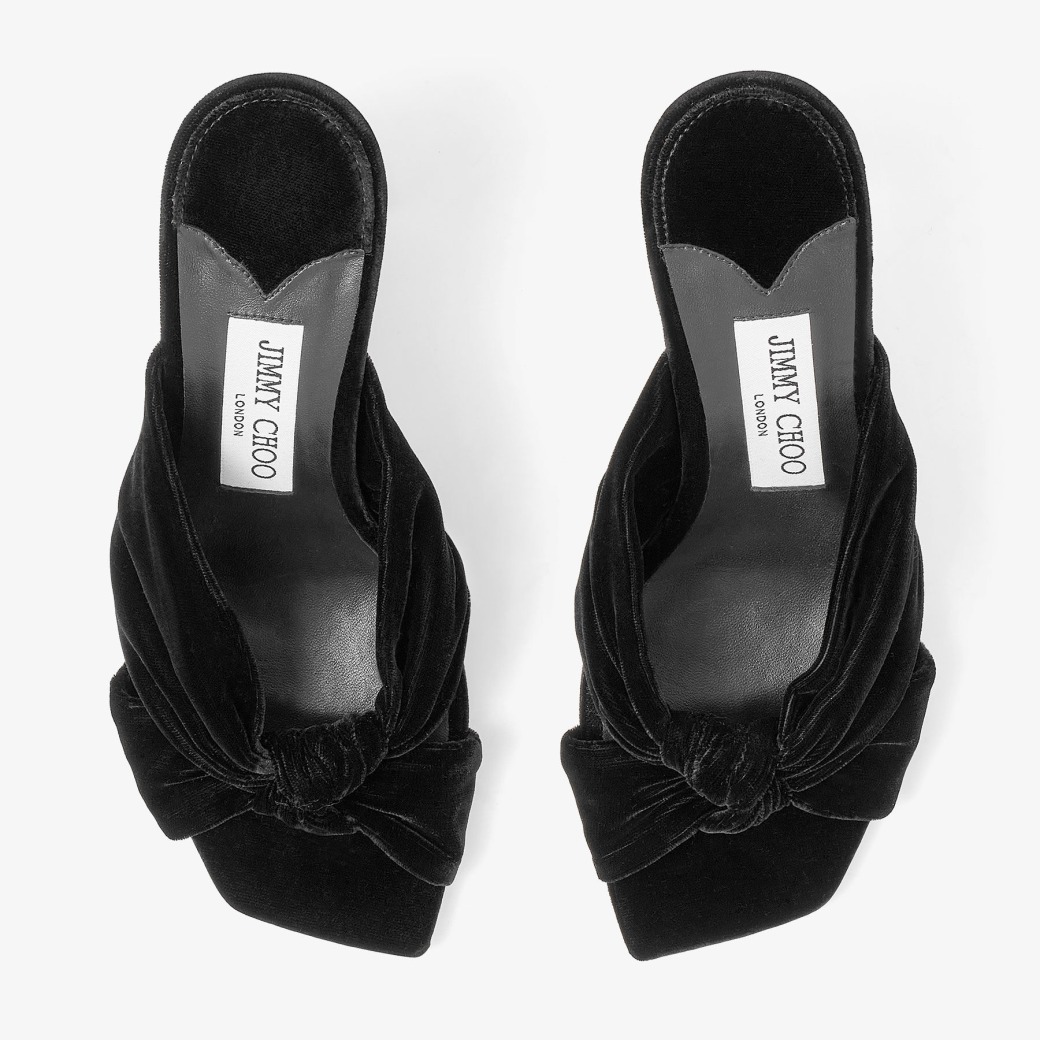Black velvet mules online
