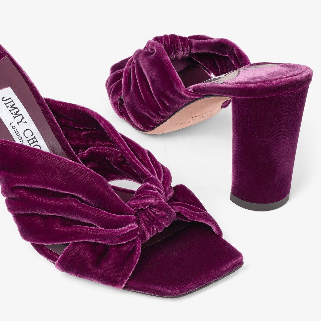 Velvet mules shop