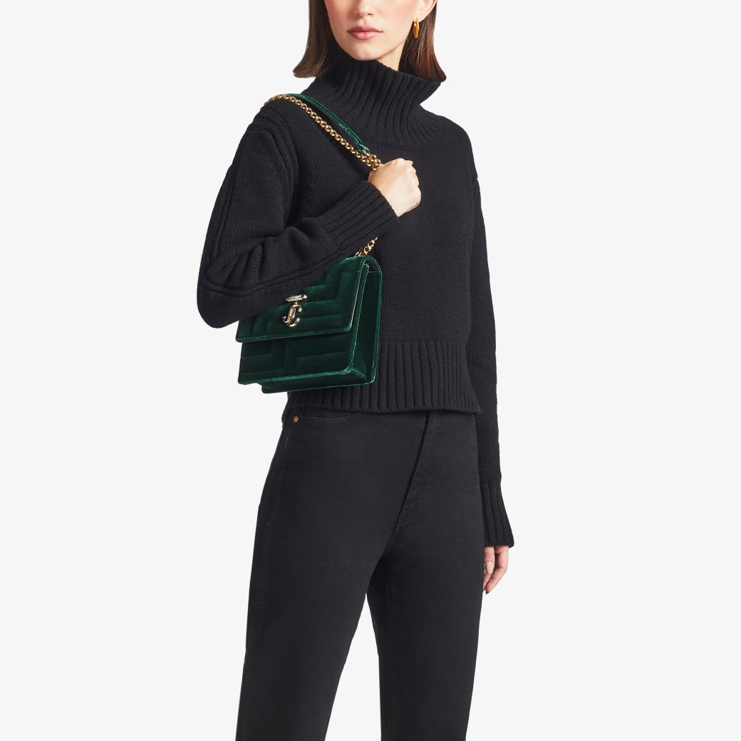 Jimmy choo green purse sales