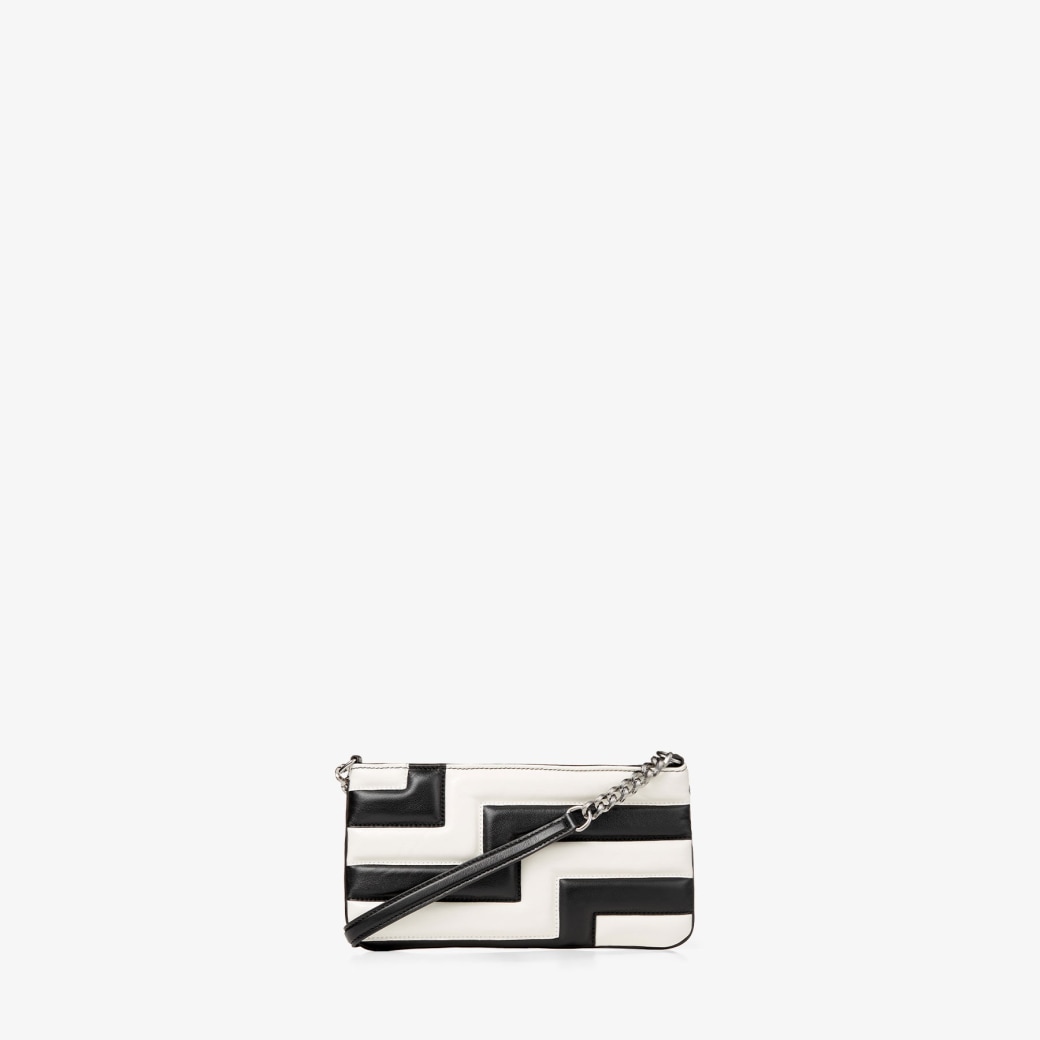 Avenue Slim Shoulder Black and Latte Avenue Nappa Leather