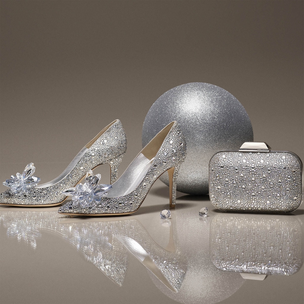 Jimmy choo shop silver wedding shoes