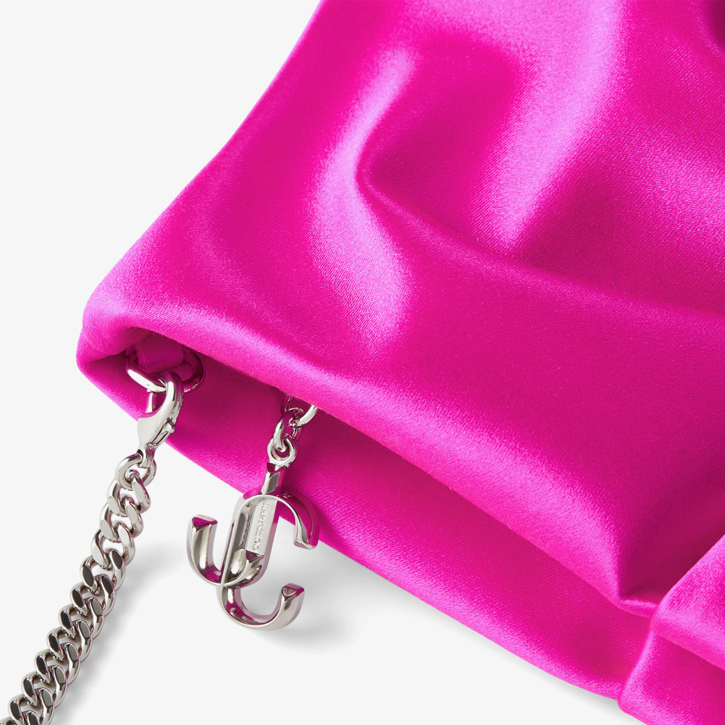 Pink satin clutch bag online