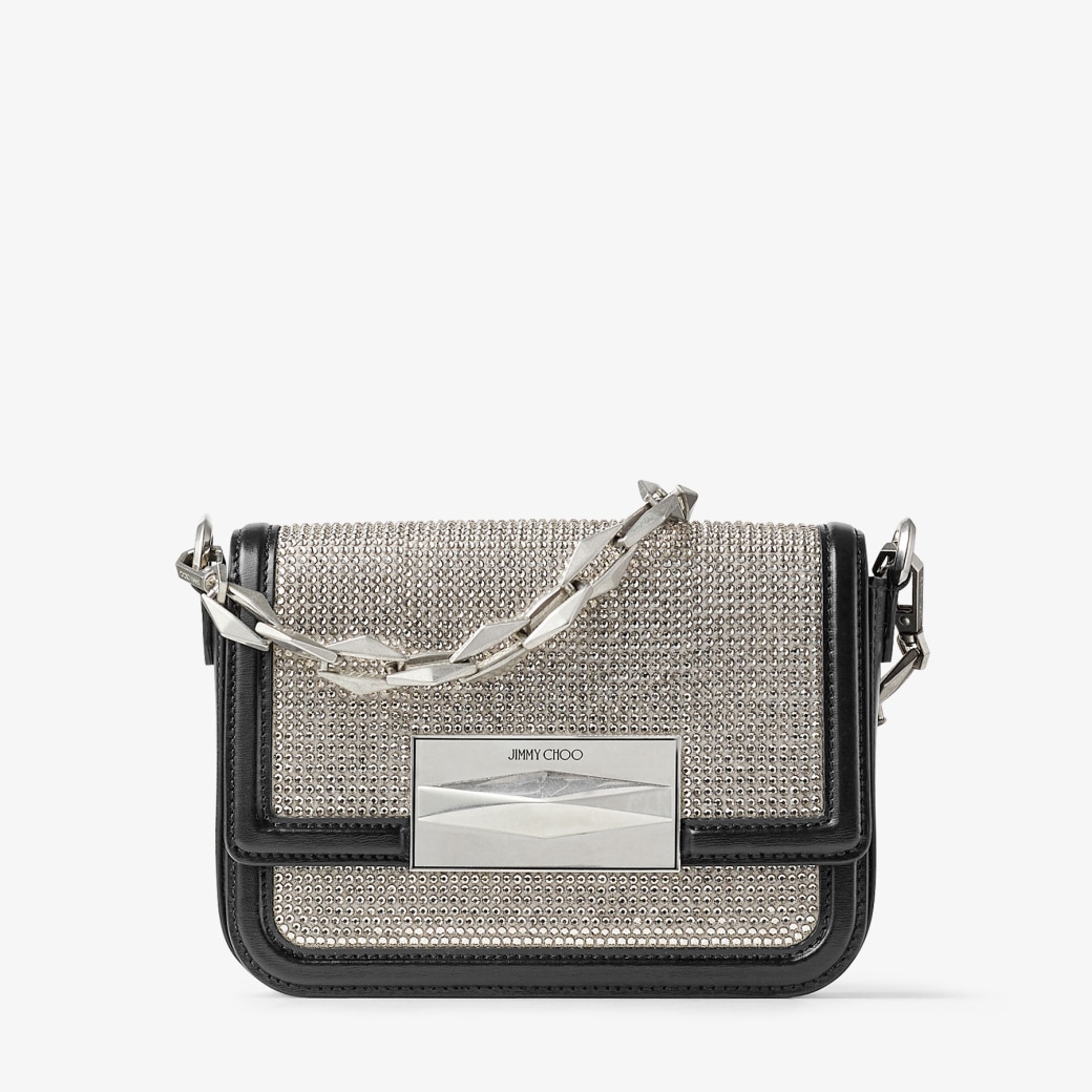 DIAMOND CROSSBODY Black Crystal Hotfix Crossbody Bag Autumn