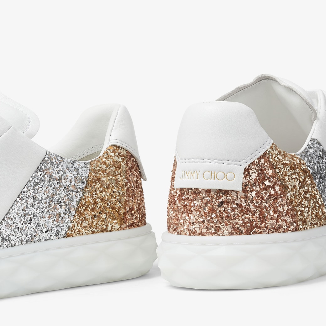 Jimmy choo rose gold trainers sales