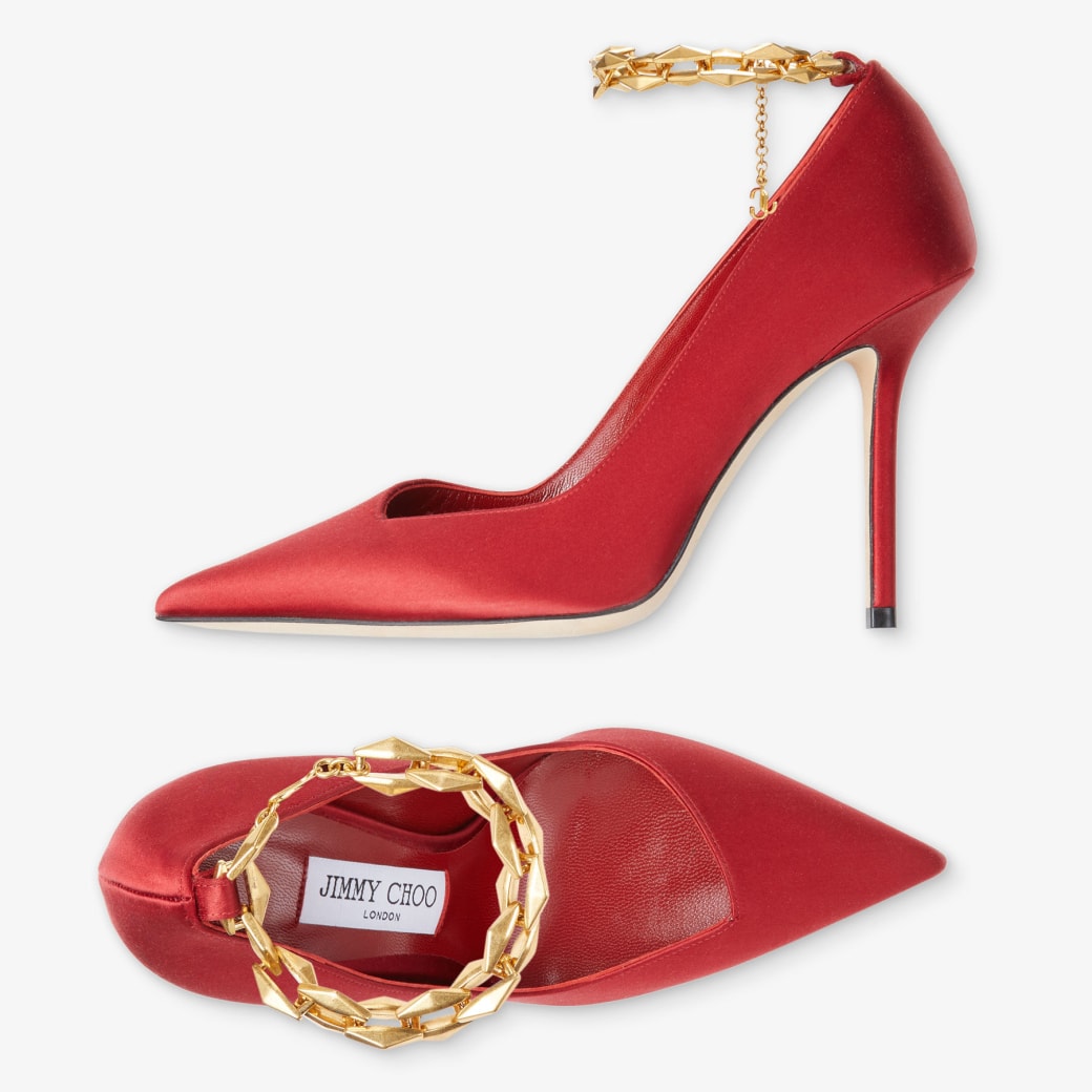 Jimmy choo cheap red trainers