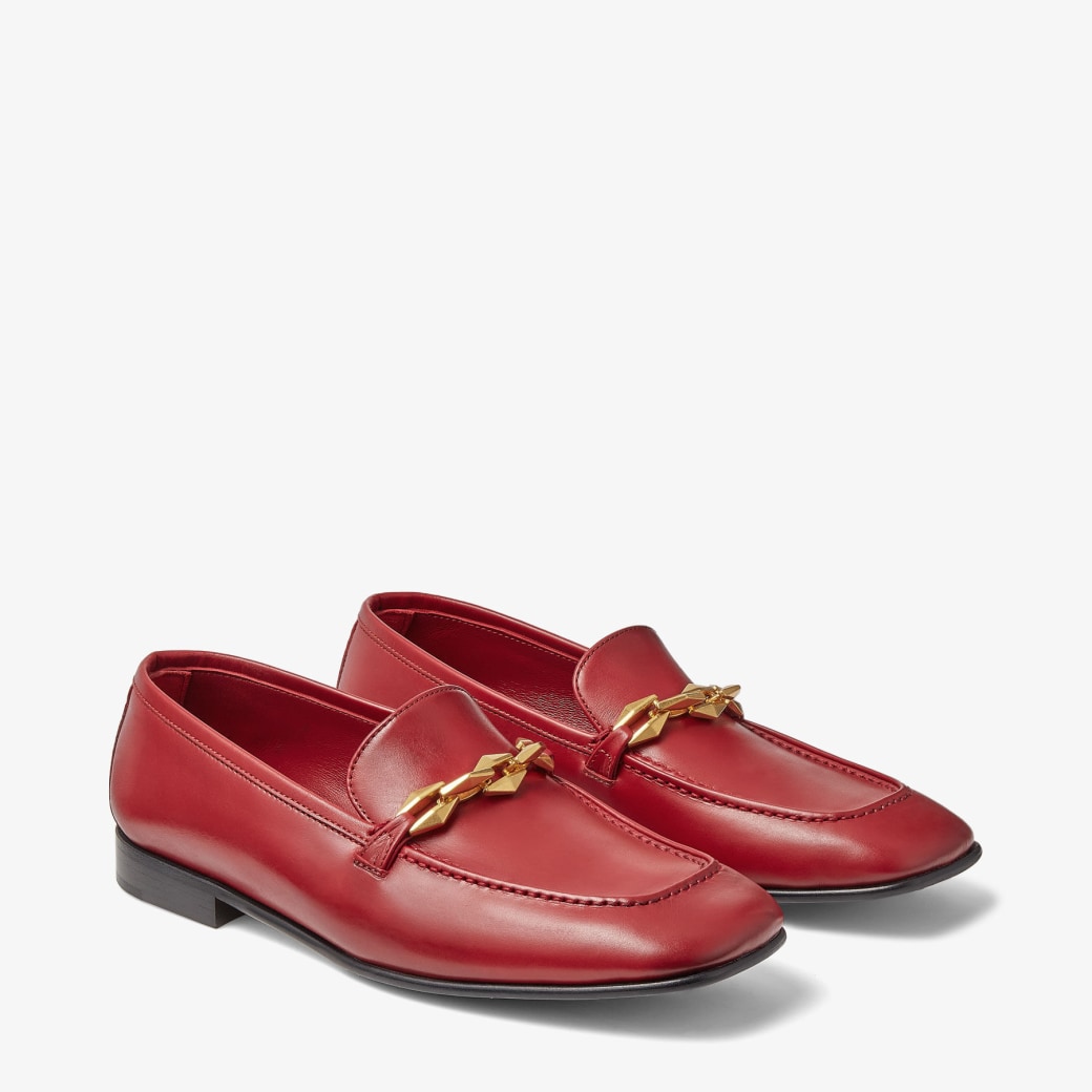 Dark red loafers womens sales