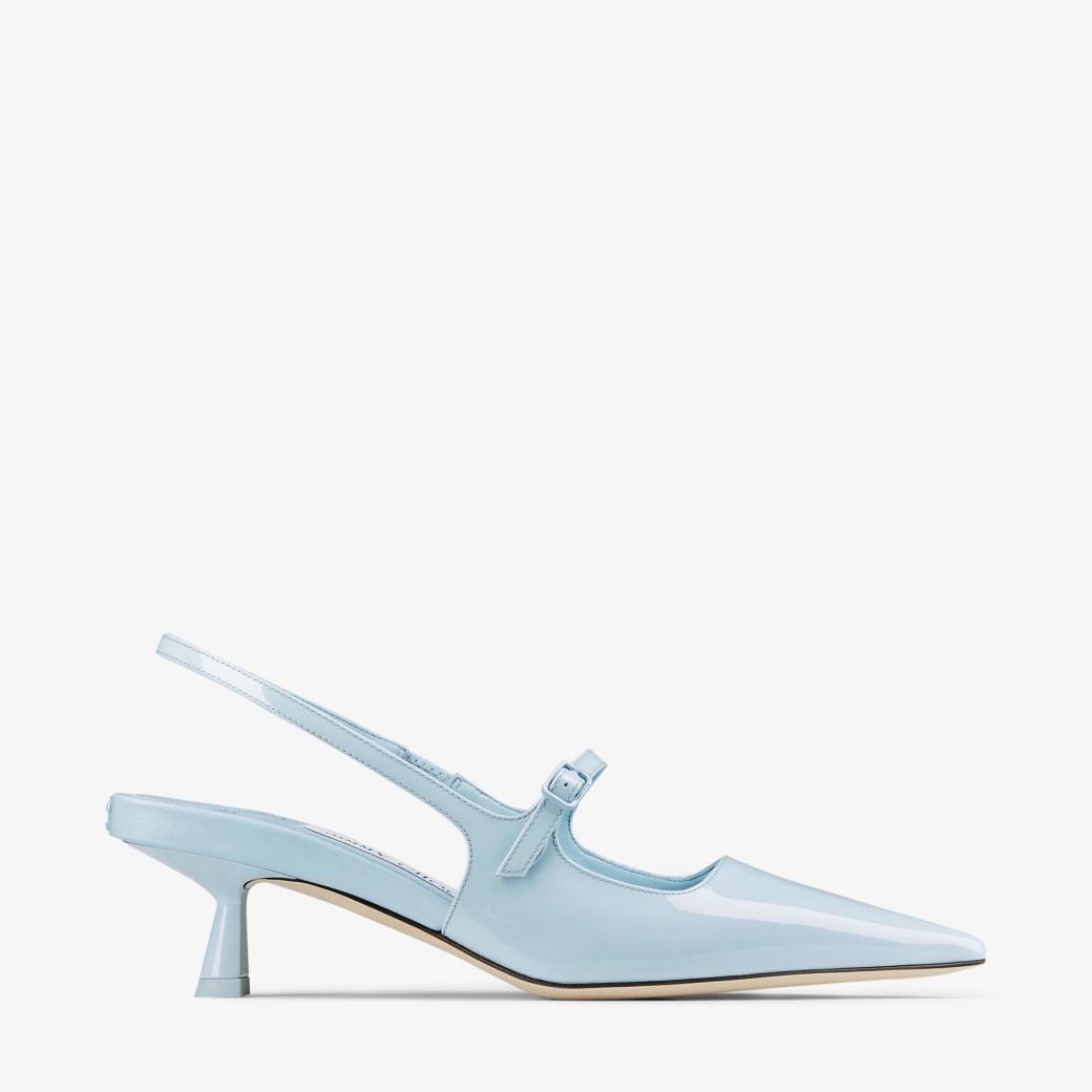 Light blue discount patent leather pumps
