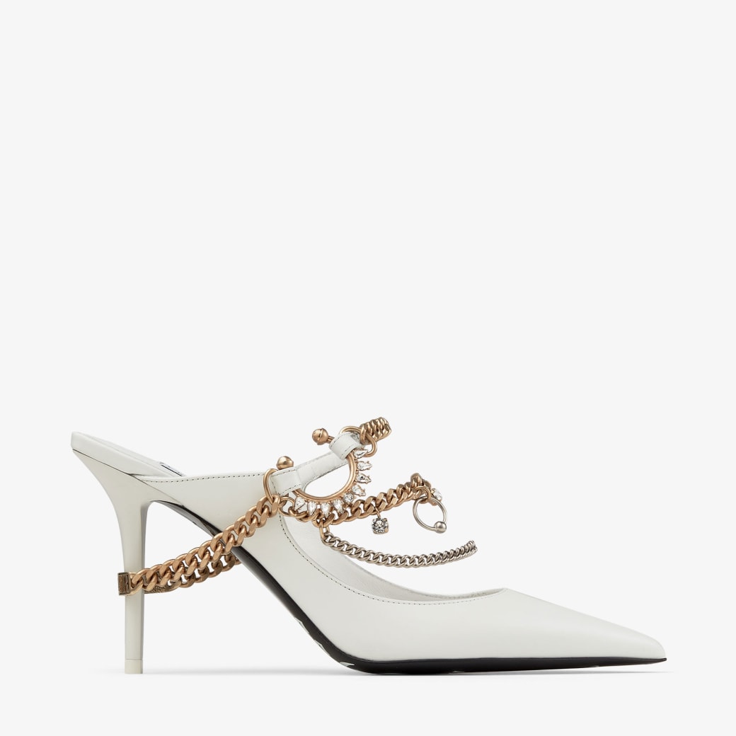 Jimmy choo white hotsell mules