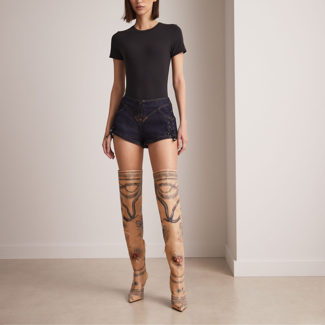 Jean cheap high boots