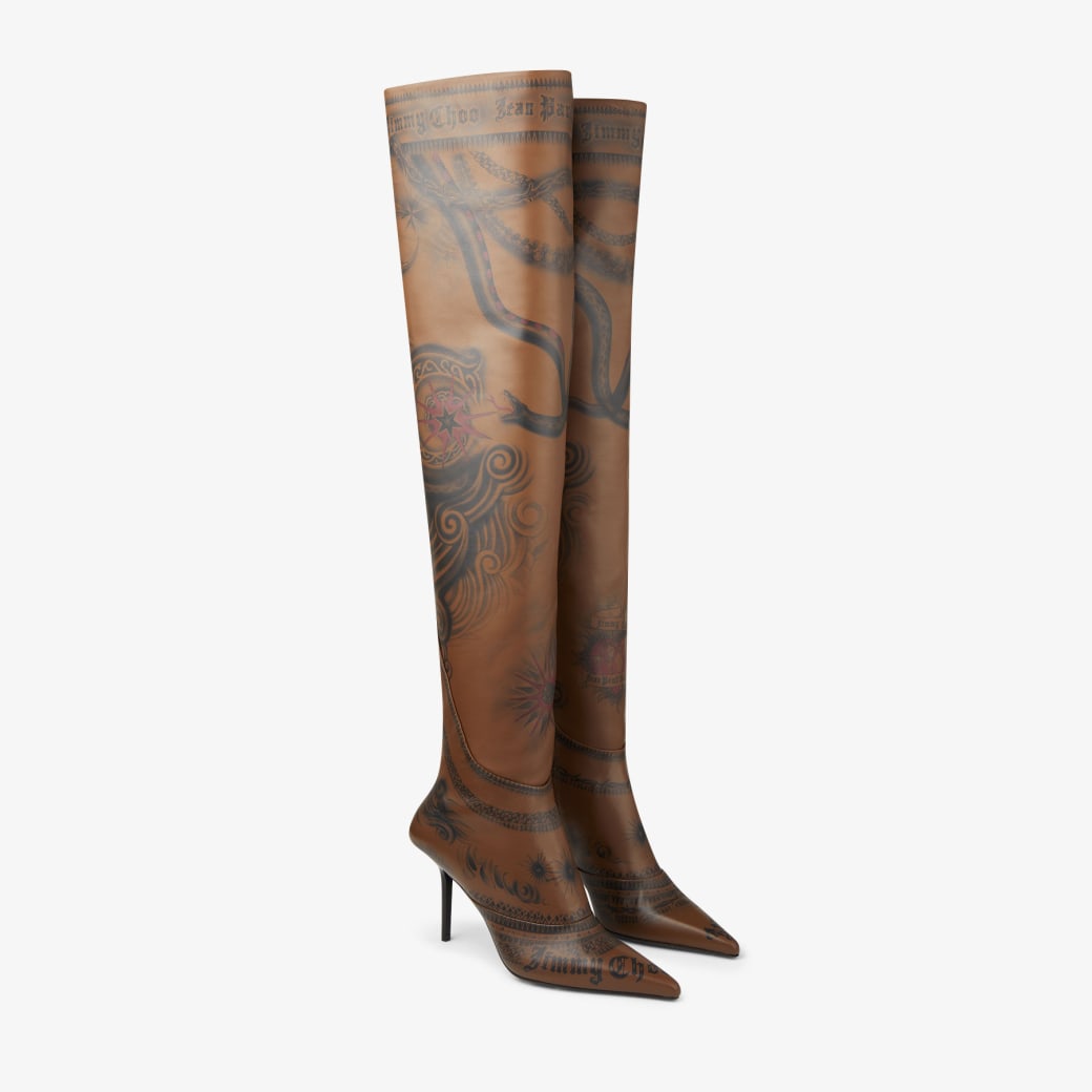 Over the cheap knee jean boots