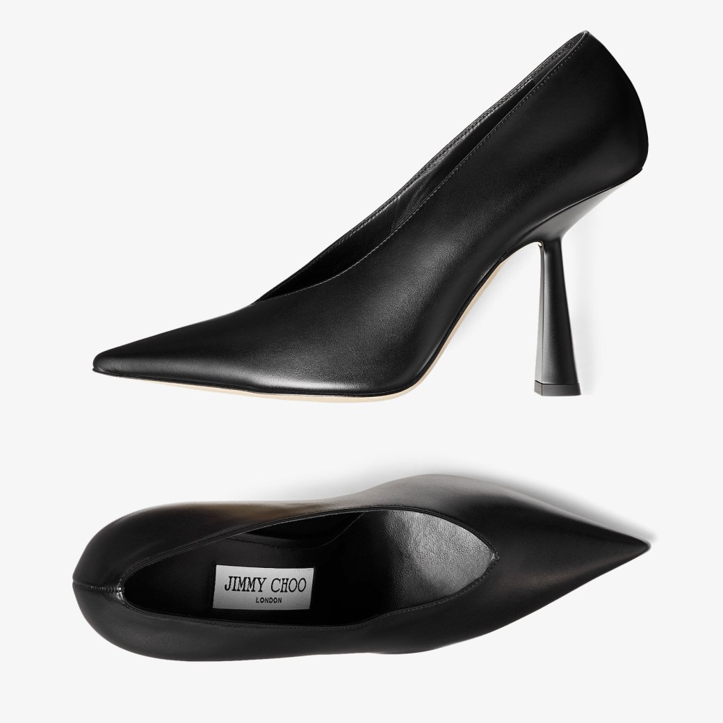 Jimmy choo black leather pumps online