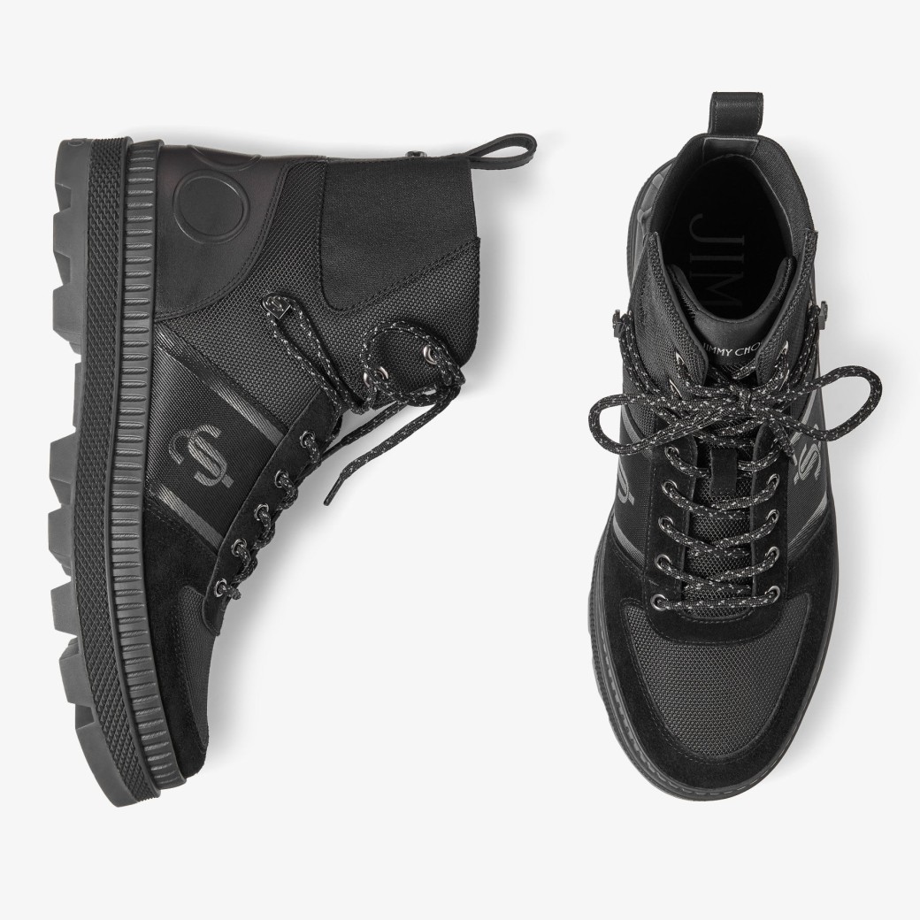 NORMANDY M Black Nylon and Leather Boots Autumn Collection