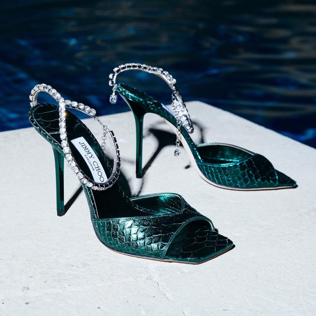 Jimmy choo discount emerald green shoes
