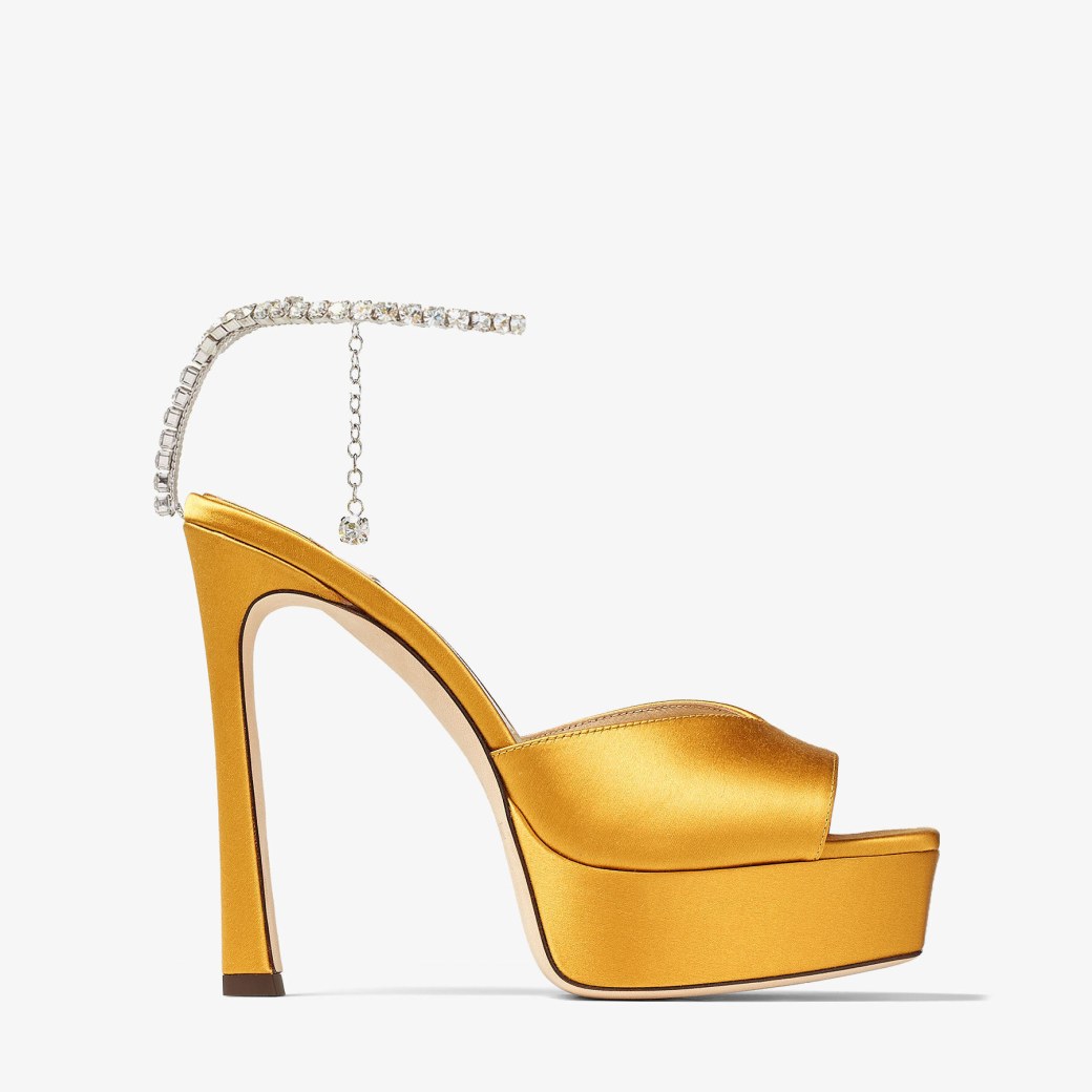 Jimmy choo gold platform hot sale heels
