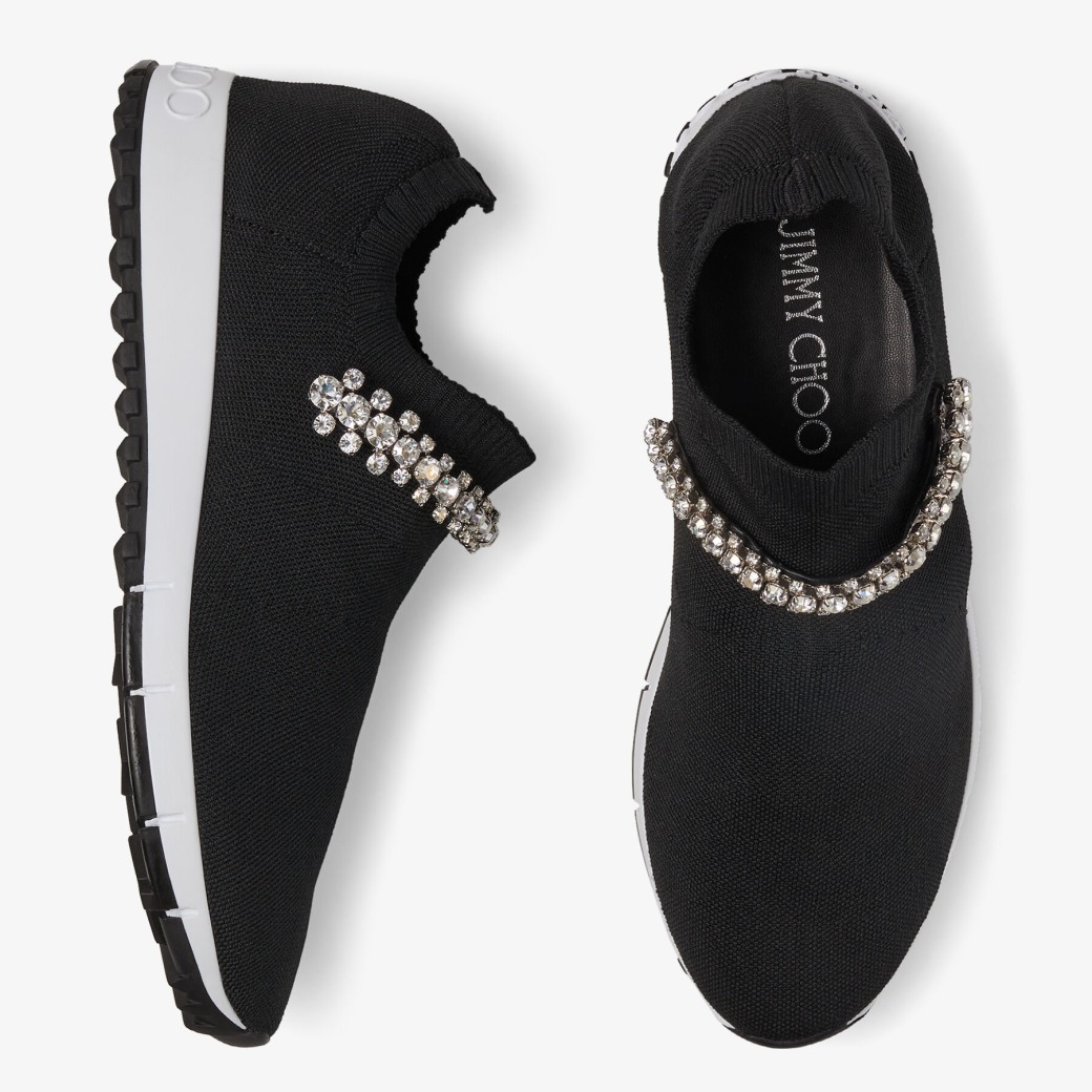 Jimmy choo black trainers womens top