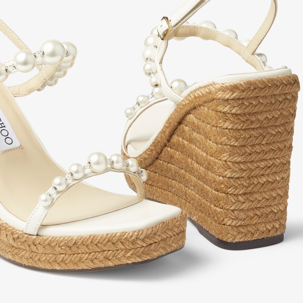 Pearl best sale wedge sandals