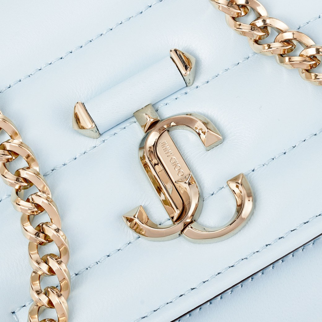 Avenue Clutch Ice Blue Avenue Nappa Leather Clutch Bag JIMMY CHOO