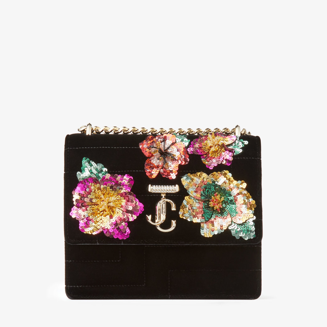 Black bag with flowers sales
