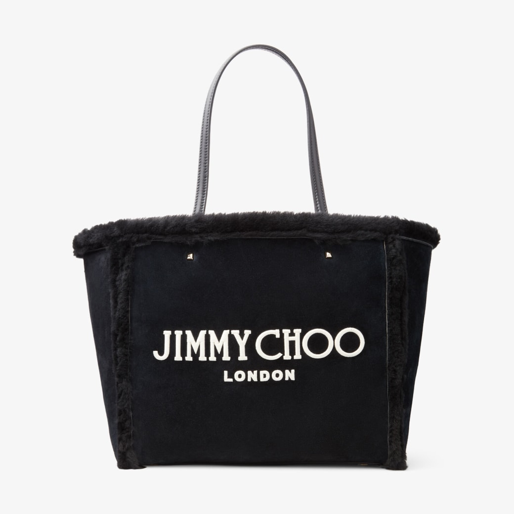 Jimmy Choo Varenne Logo Detailed Tote Bag in Black | Lyst