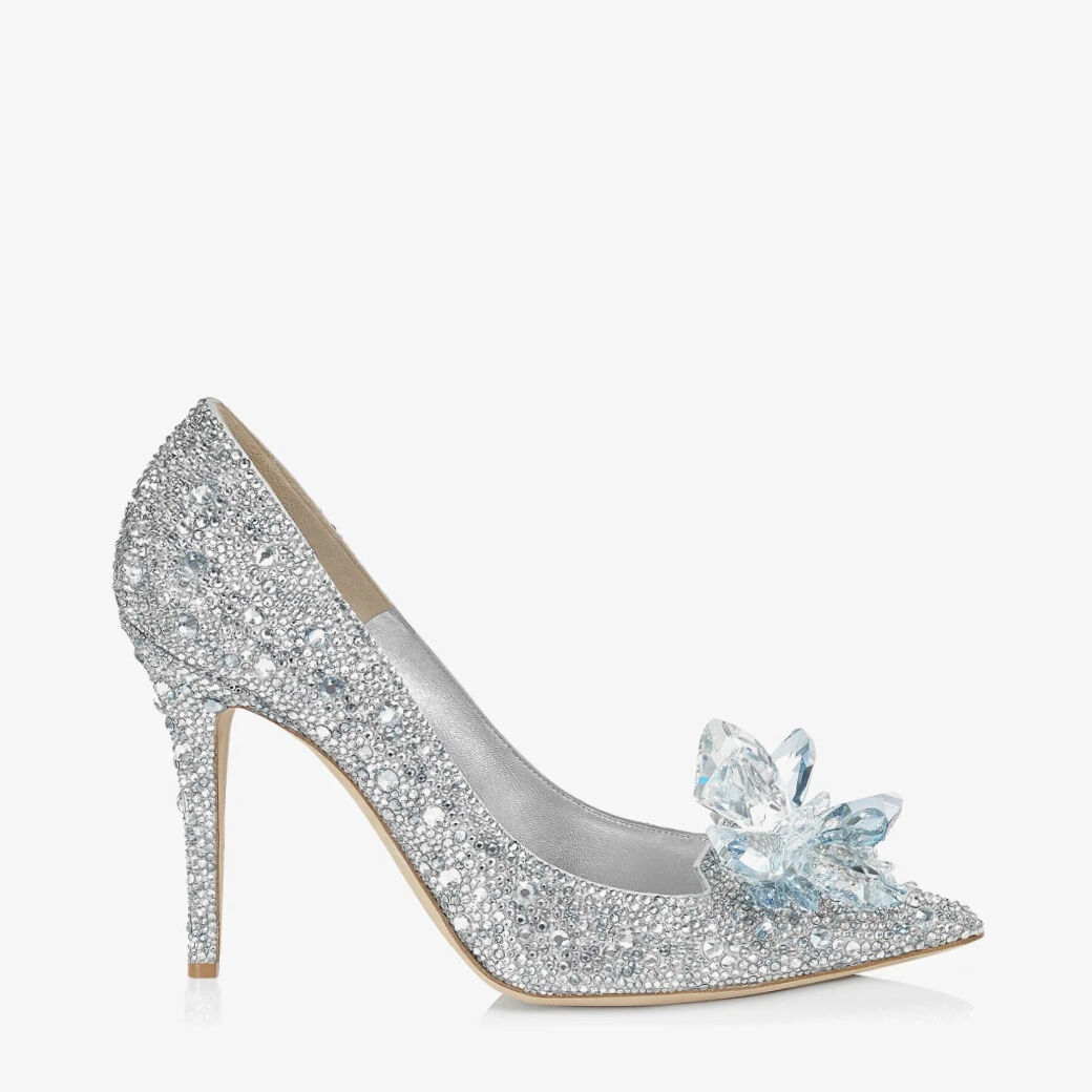 Silver jimmy cheap choo heels