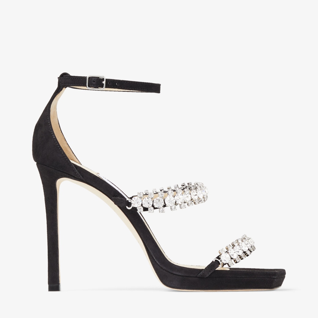 Jimmy choo black suede 2025 sandals