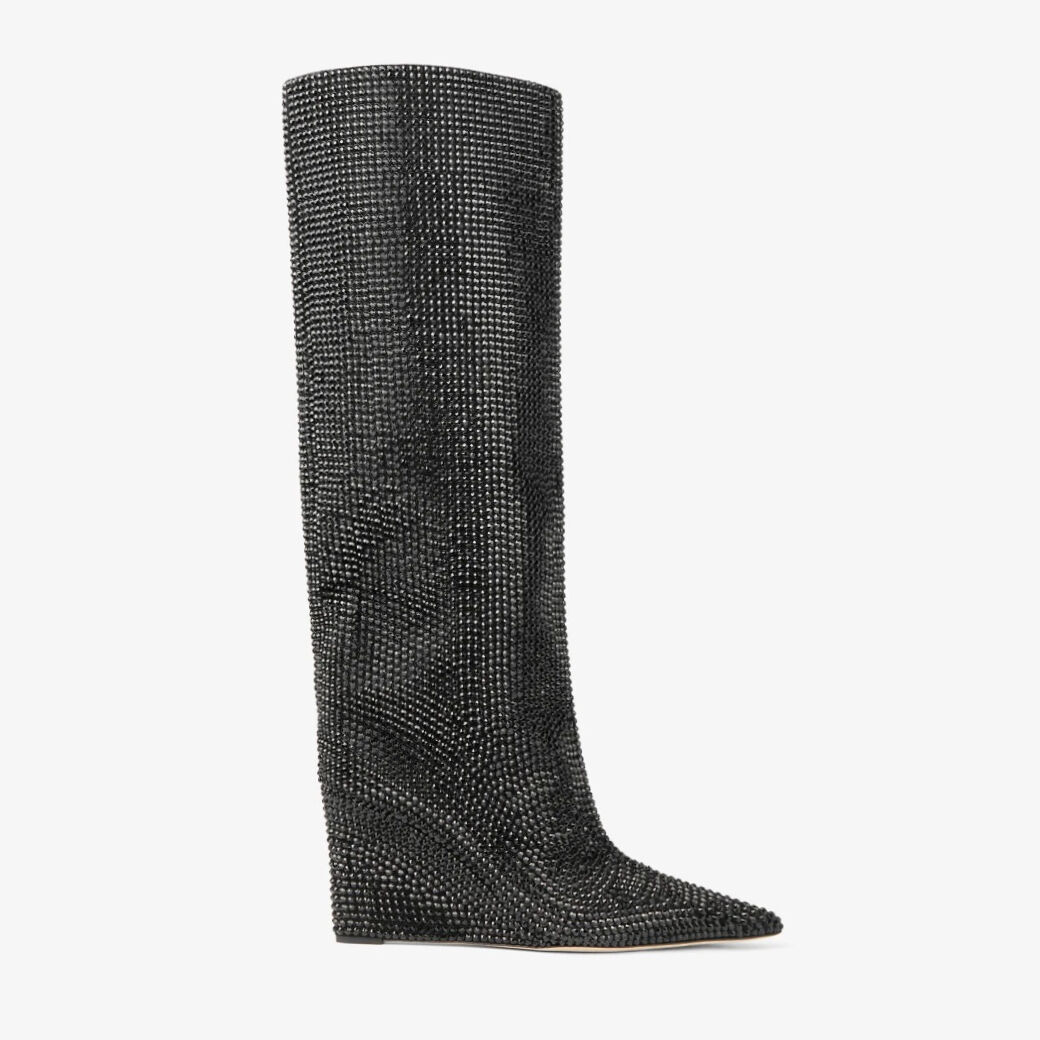 Jimmy choo black suede boots discount