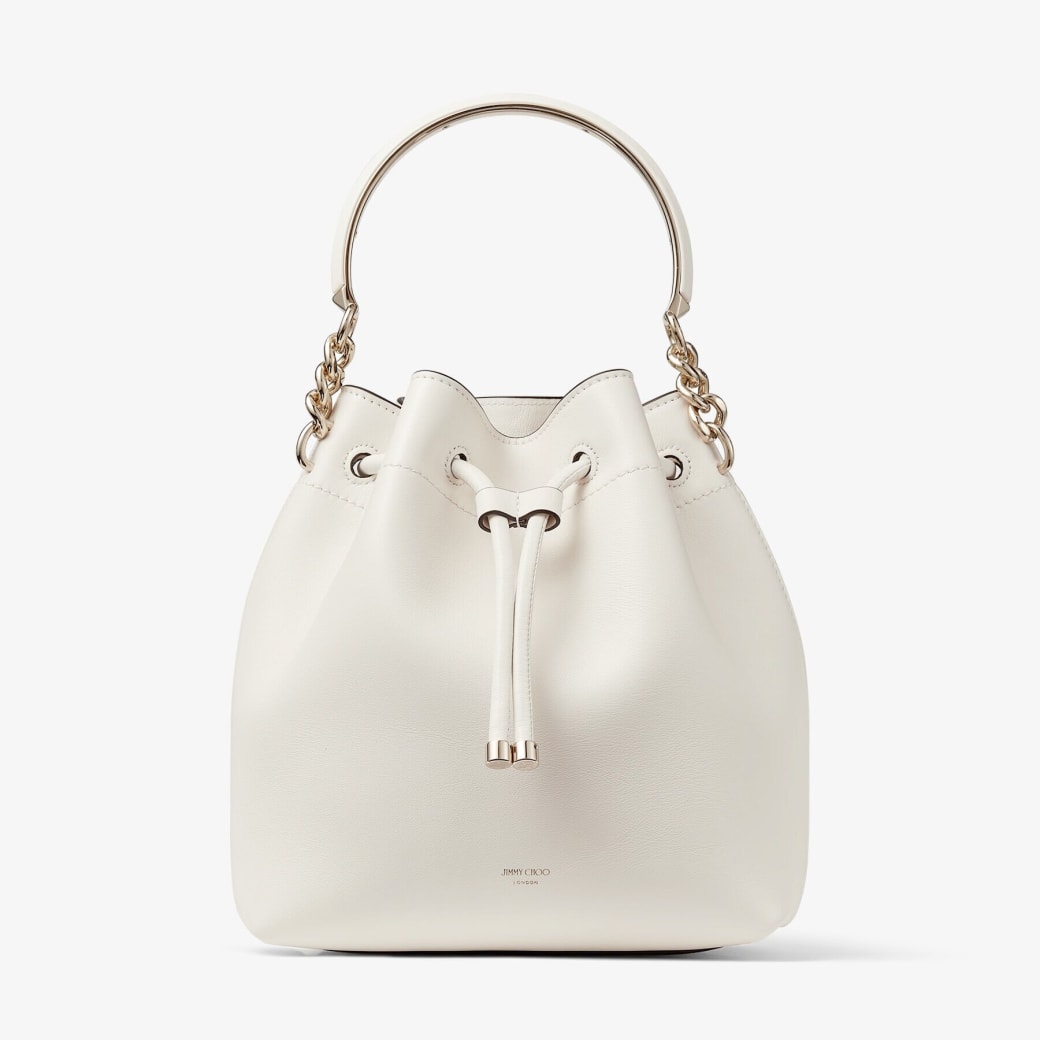 Jimmy choo white leather bag clearance