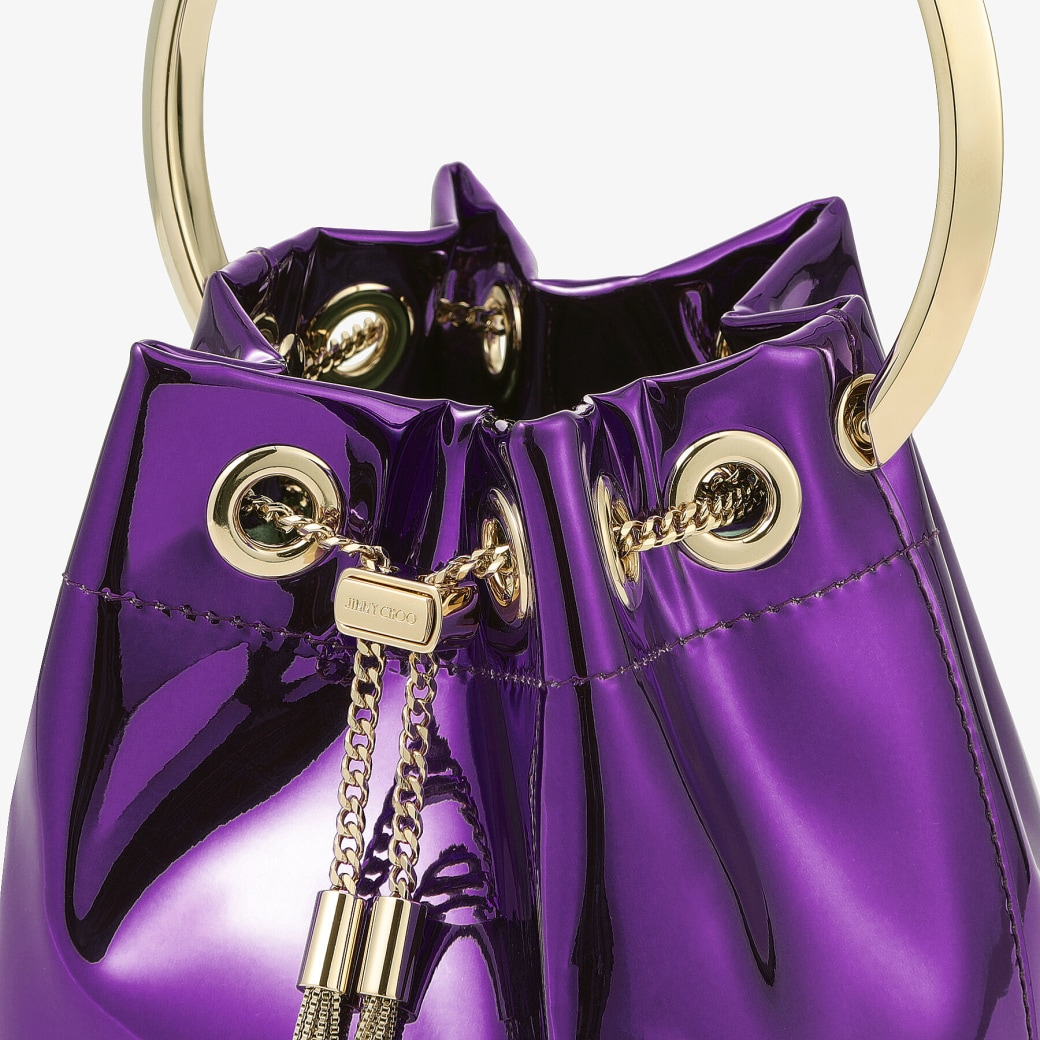 Cassis Mirror Fabric Mini Bag with Metal Handle BON BON Autumn