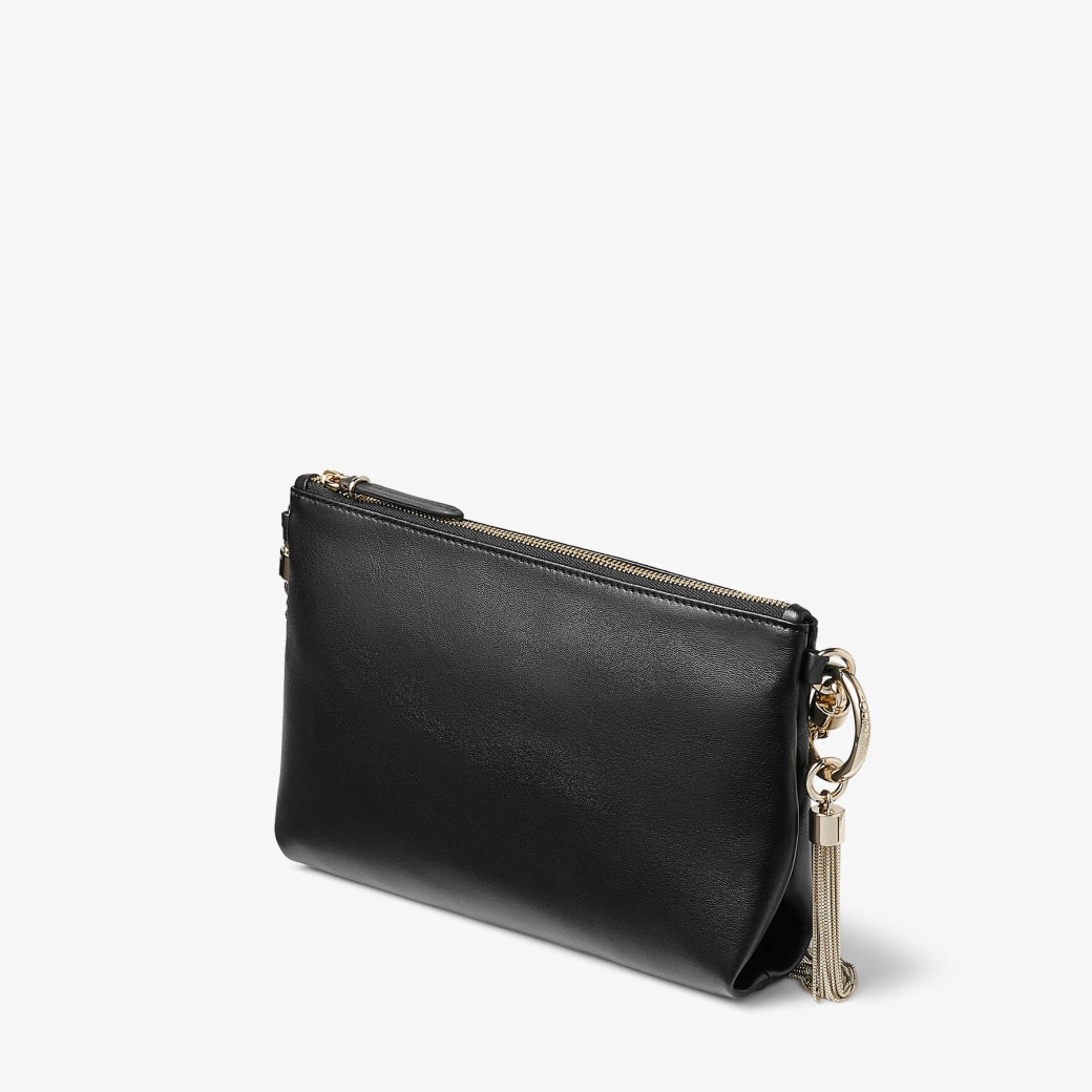 Callie Mini Black Nappa Leather Mini Clutch Bag New Collection
