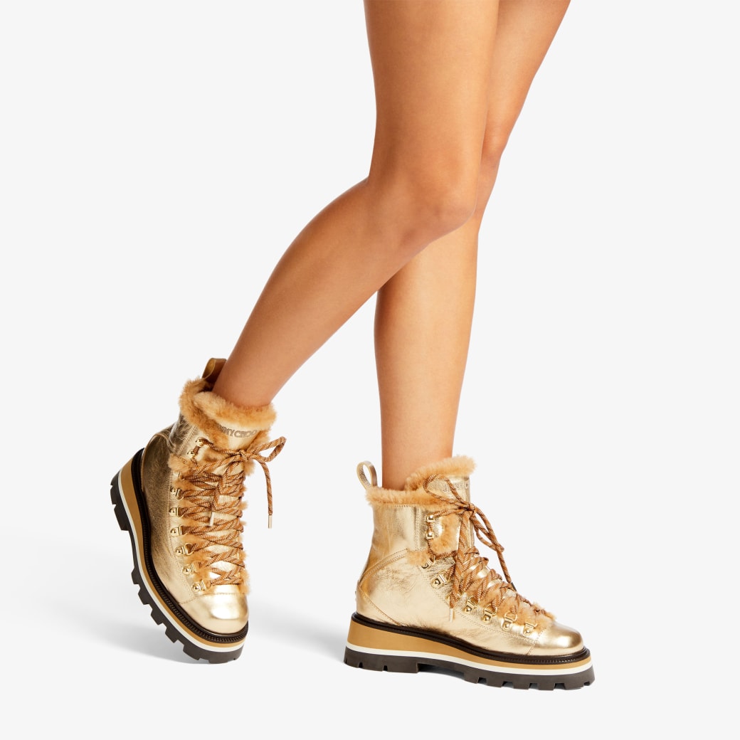 Gold jimmy choo boots on sale